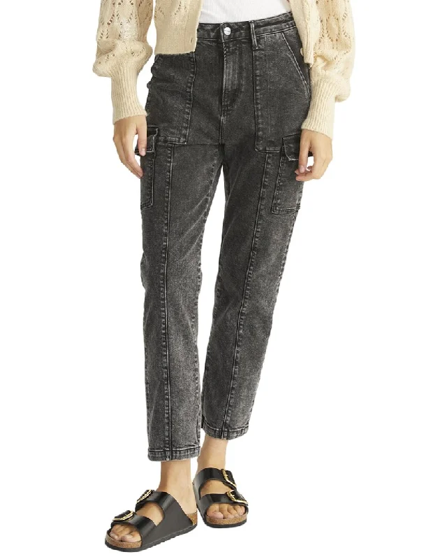 Trendy Boutiques Online Driftwood Jeans Royce Acid Wash Black Straight Leg Jean
