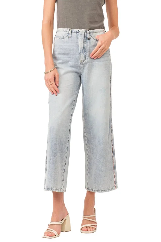 Women's Plus-Size Attire Polly High Rise Cropped Loose Straight Jean In Naples
