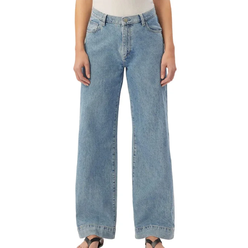 Comfortable Women's Outfits Zoie Wide Leg Relaxed Vintage 32" Jean In Droplet