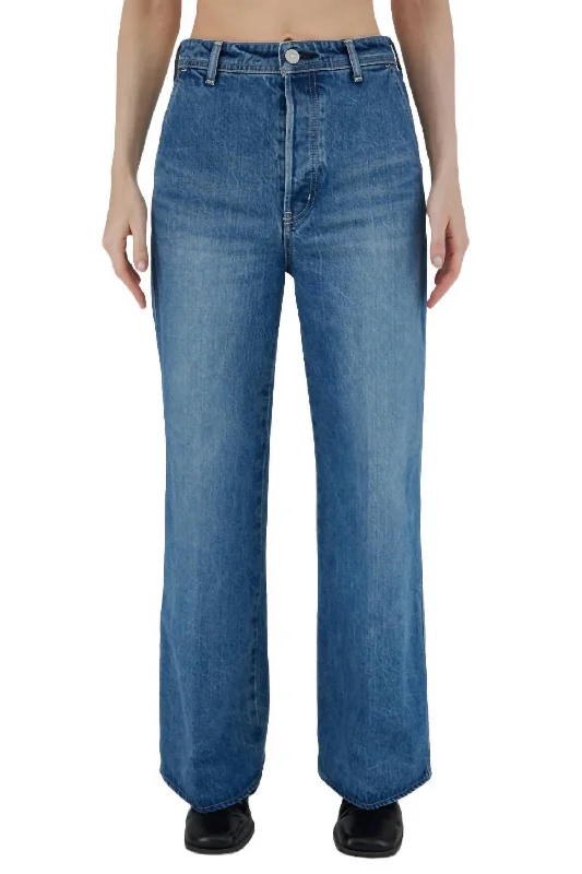 Formal Garments For Women Cambria Centerpress Wide-Cropped Jean In Blue