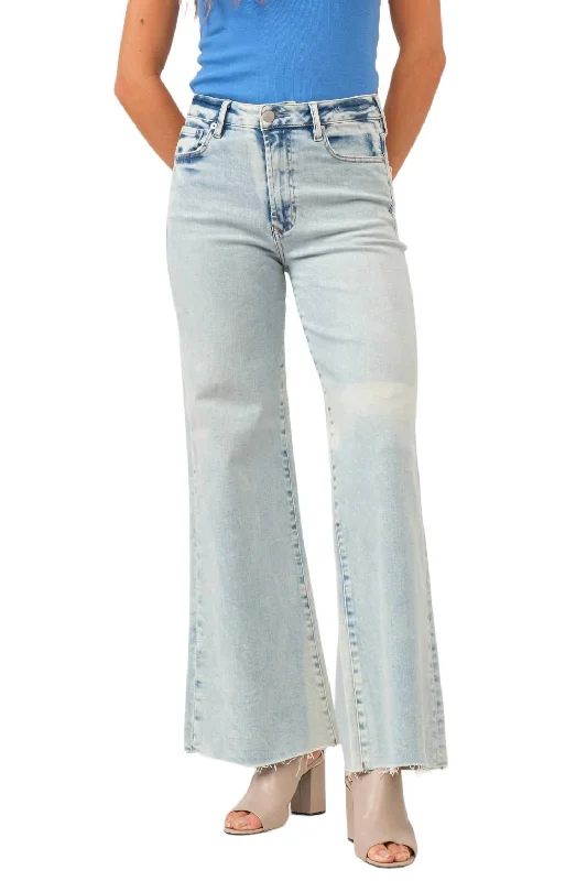 Women's Athletic Apparel Fiona High Rise Wide Leg Jean In Tolleson