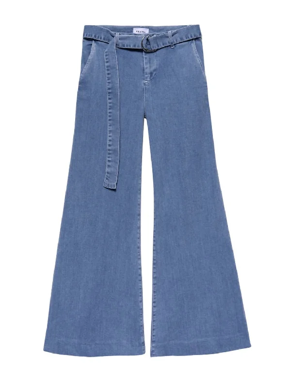 Women's Clothing Online Sale Women's Le Palazzo Belted Crop Jeans In Danbury Blue