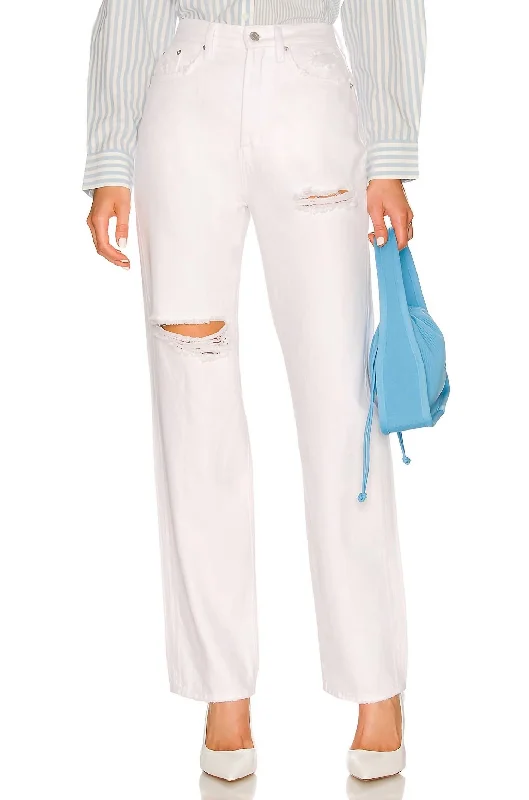 Women's Professional Garments Cassie Super High Rise Straight Jean In Snowfall Distressed
