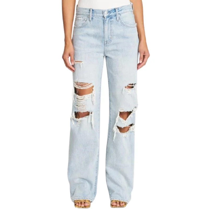 Chic Women's Clothing for Date Nights Bobbie Mid Rise Loose Straight Leg Jeans In Encinitas Distressed Chic Women's Clothing for Date Nights Bobbie Mid Rise Loose Straight Leg Jeans In Encinitas Distressed