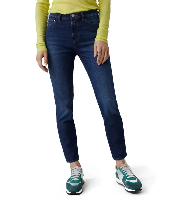 Easygoing Women's Style Baker High Rise Jean In Dark Blue