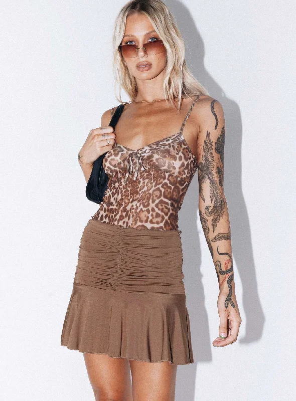Online Clothing Boutiques Wilcox Mini Skirt Brown
