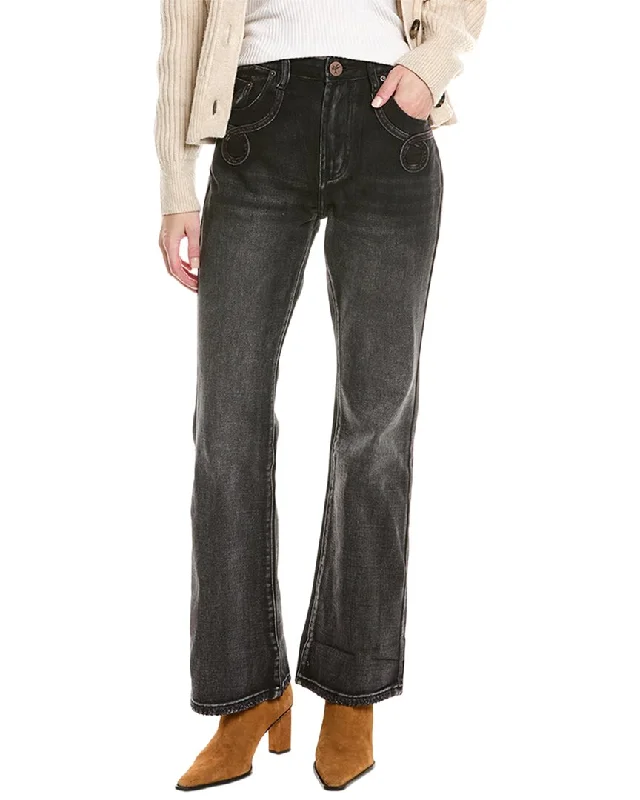 Clothing Sales One Teaspoon Charlie Faded Black Slim Bootcut Jean