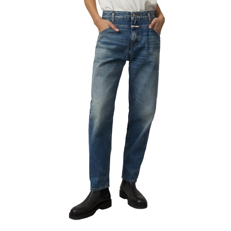 Women's Activewear for Exercise and Sports X-Lent Straight Leg Jean In Mid Blue