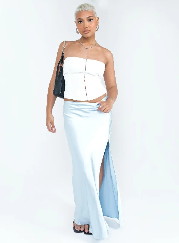Women's Loungewear Clothes Don't Belong Maxi Skirt Blue
