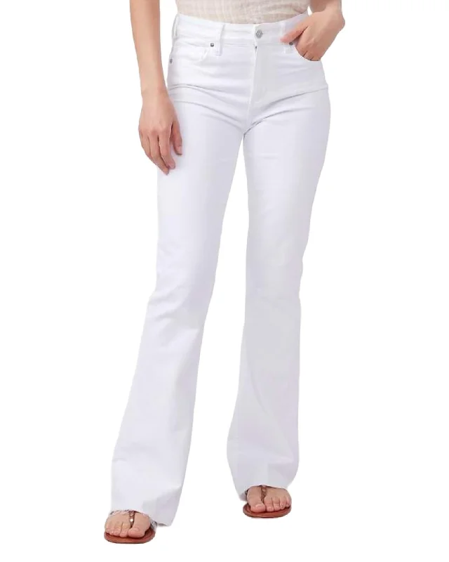 Women's Elegant Outfit High Rise Laurel Canyon Jeans In Crisp White