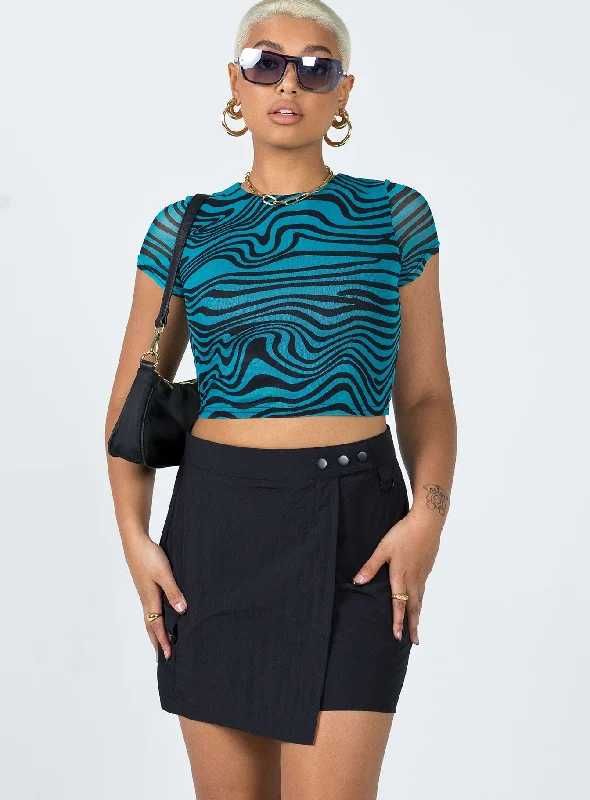 Discount Price Cole Wrap Mini Skirt Black