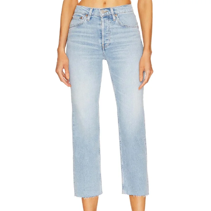 Effortless Chic for Women 70's Stove Pipe Jean In Echo