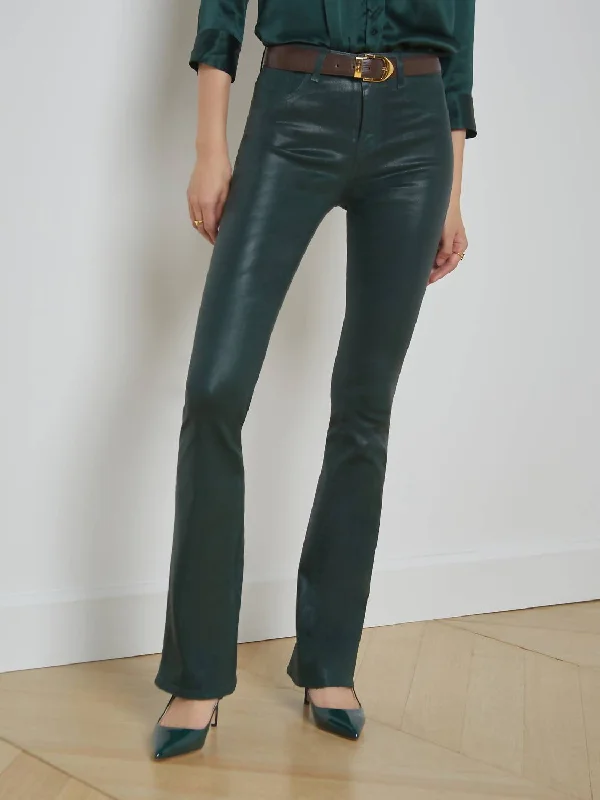 Women's Activewear Outfit Selma Coated Jean In Forest Green