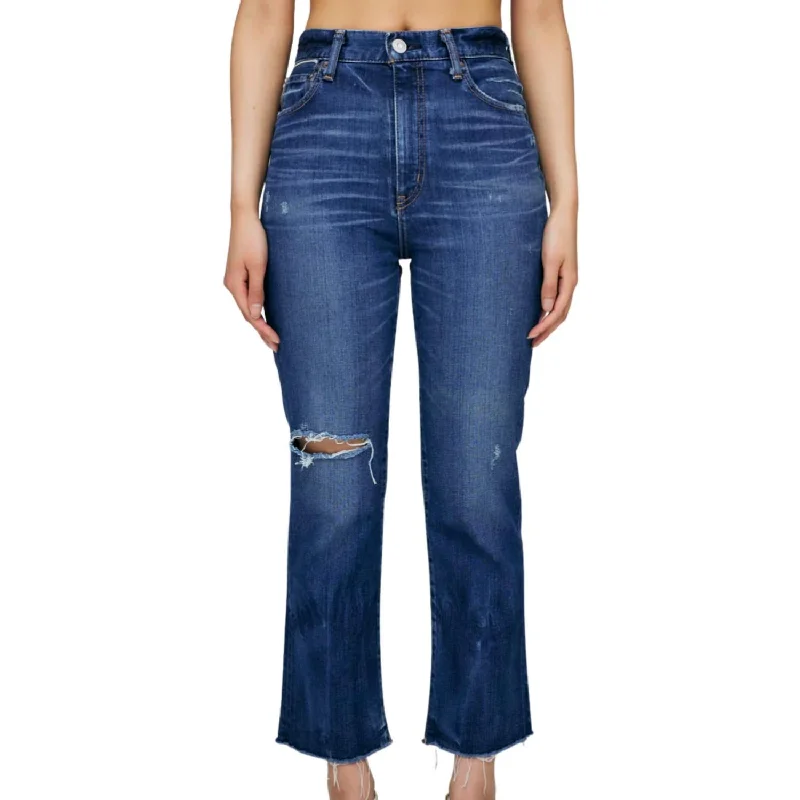 Affordable Luxury Women's Garments Rhode Cropped Flare Jean In Dark Blue
