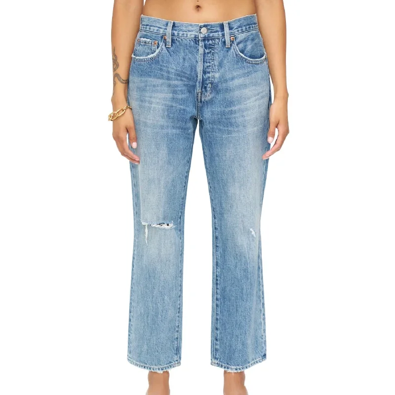 Chic Women's Clothing for Work and Travel Maya Mid Rise Easy Straight Ankle Jean In Legacy Distressed Chic Women's Clothing for Work and Travel Maya Mid Rise Easy Straight Ankle Jean In Legacy Distressed