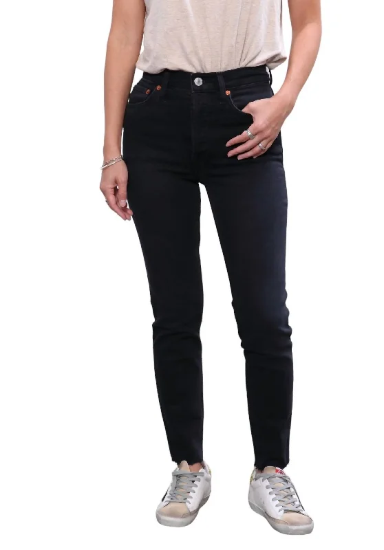 Women's Vacation Garments 90's High Rise Ankle Jean In Faded Black