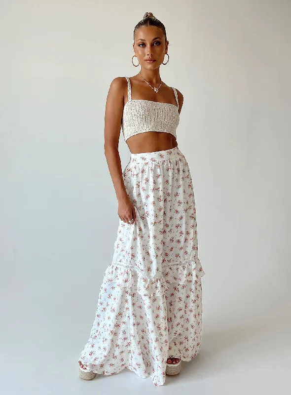 Women's Clothes For Outdoor Events Fowler Maxi Skirt White
