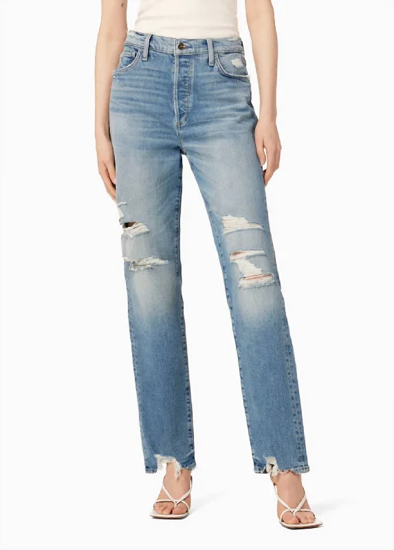 Women's Clothing The 90S Niki Mid Rise Boyfriend Jean In Chances Destruct