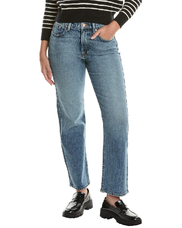 Women's Professional Outfit Modern American Jackson Stereo Blue Dad Jean