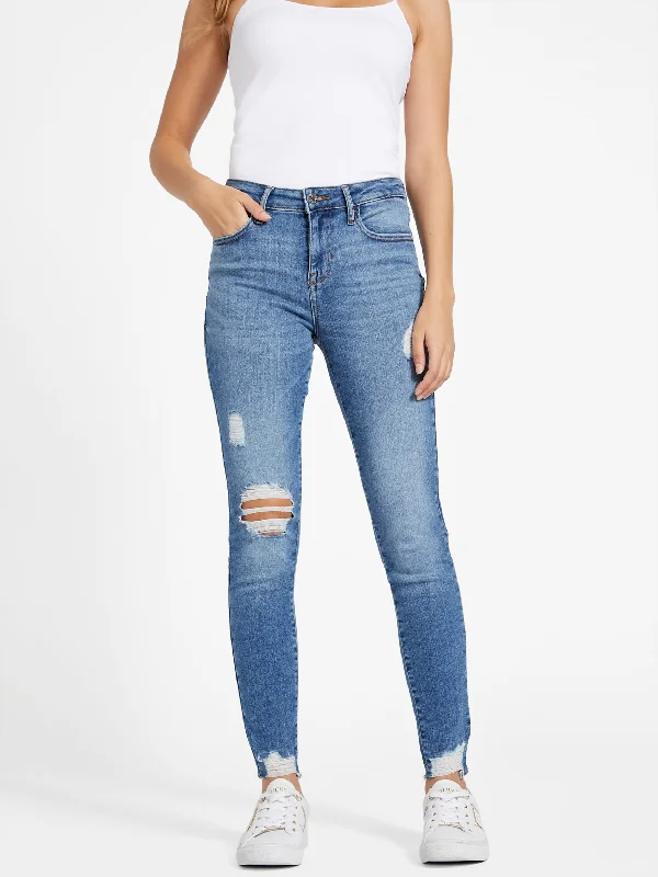 Women's Elegant Formal Outfit Eco Journey Mid-Rise Skinny Jeans