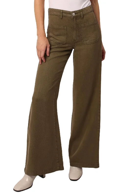 Women Wear Boutique Cooper Patch Pocket Wide Leg Jeans In Cypress