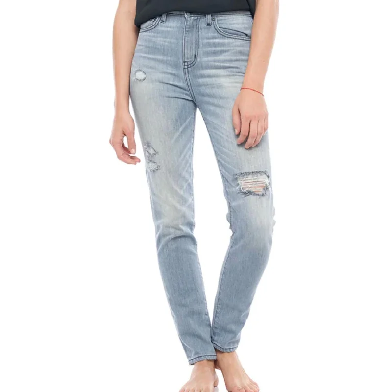 Stylish Women's Outfit Joan High Waisted Skinny Jean In Light Blue
