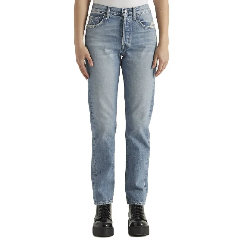 Online Boutiques Clothing Cai Straight Leg Jean In Blue Shield