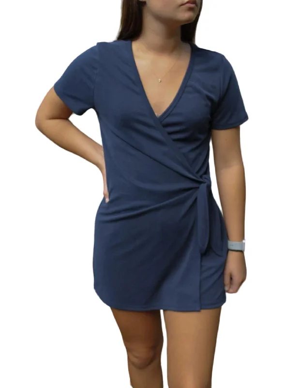Women's Clothes And Garments Short Sleeve Romper In Navy
