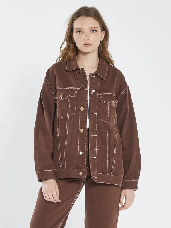 Online Impressions Boutique Madi Jacket - Washed Cocoa