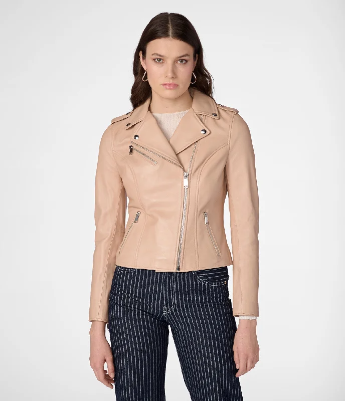 Sale For Women Serena Genuine Leather Moto Jacket