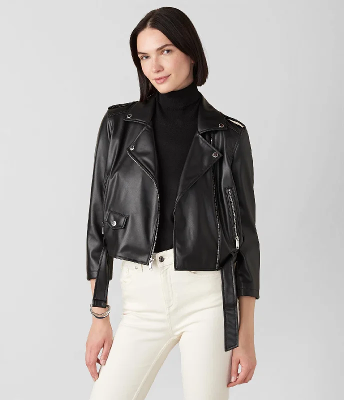 Women's High-Fashion Attire Alexia Faux Leather Moto Jacket