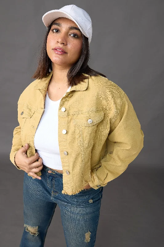 Women's Cozy Outfit For Lounging Curve Dessert Raw Hem Jacket