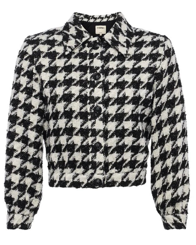 Women's Charming Outfit For Events Houndstooth Bridges Jacket