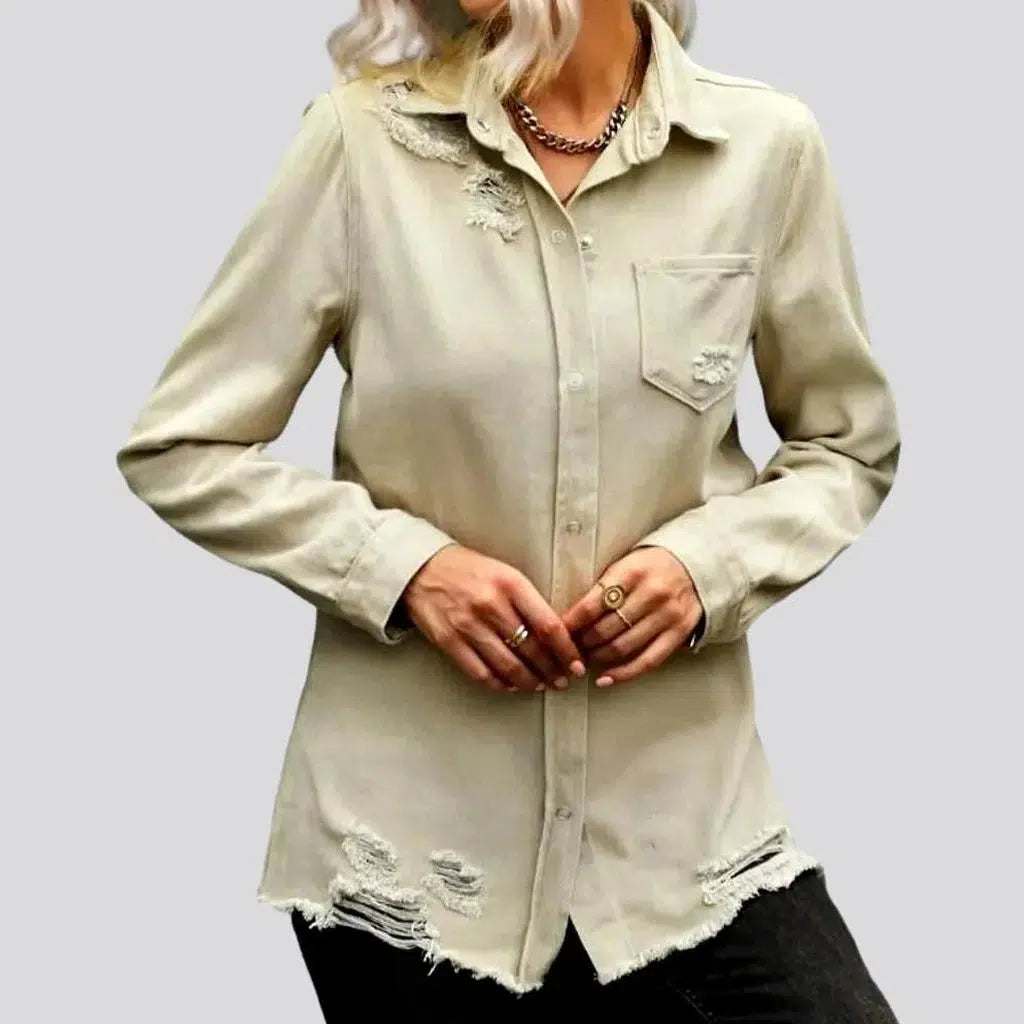 Fashionable Dresses for Women Regular women's jean jacket