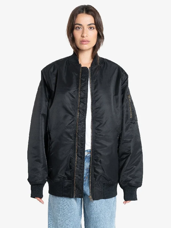 Women's Formal Event Clothing Thrills Union Oversized Bomber - Black