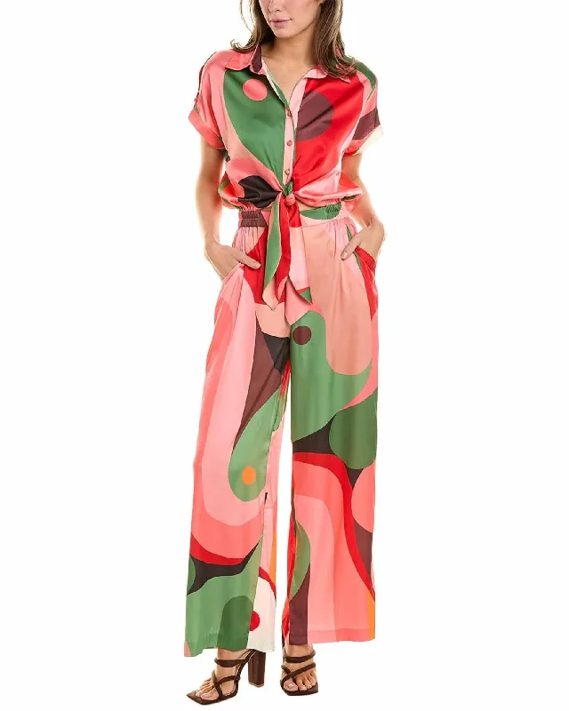 Women's Layered Outfit Brenner Jumpsuit In Retro Multi Geo