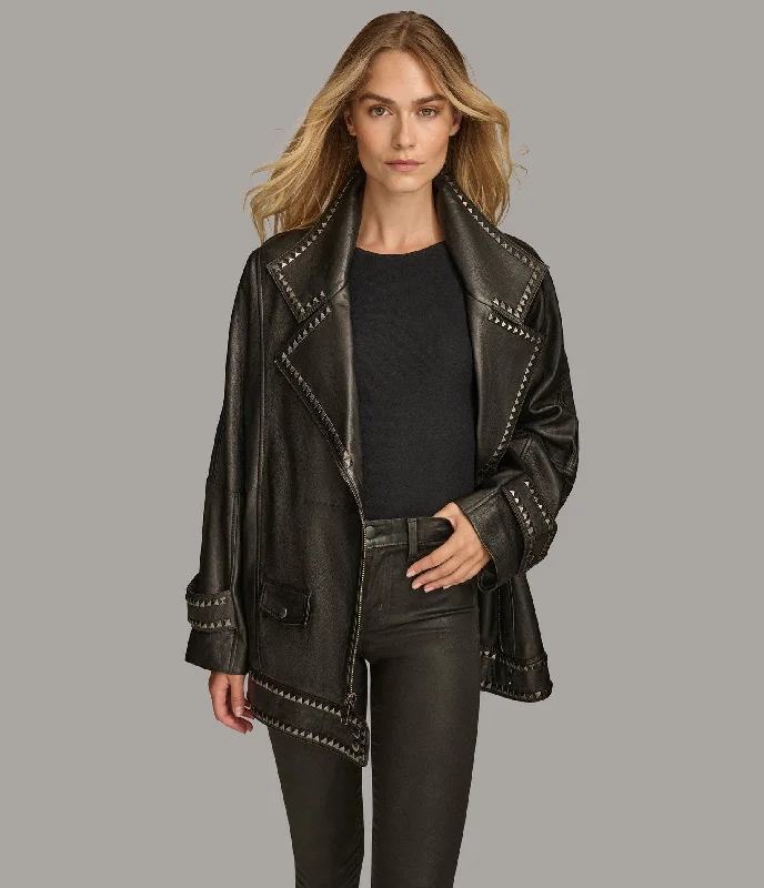 Women's Transitional Garments Myla Studded Moto