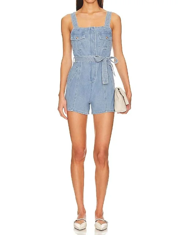 Women's Workout Clothing Brit Romper In Denim