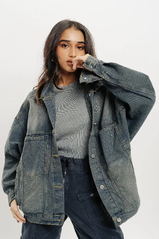 Clothing Sales Faded Blue Denim Jacket