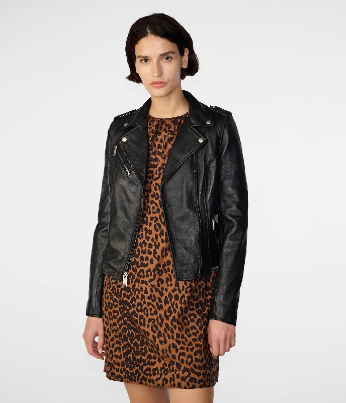 Chic Clothes For Women Madeline Asymmetrical Leather Jacket
