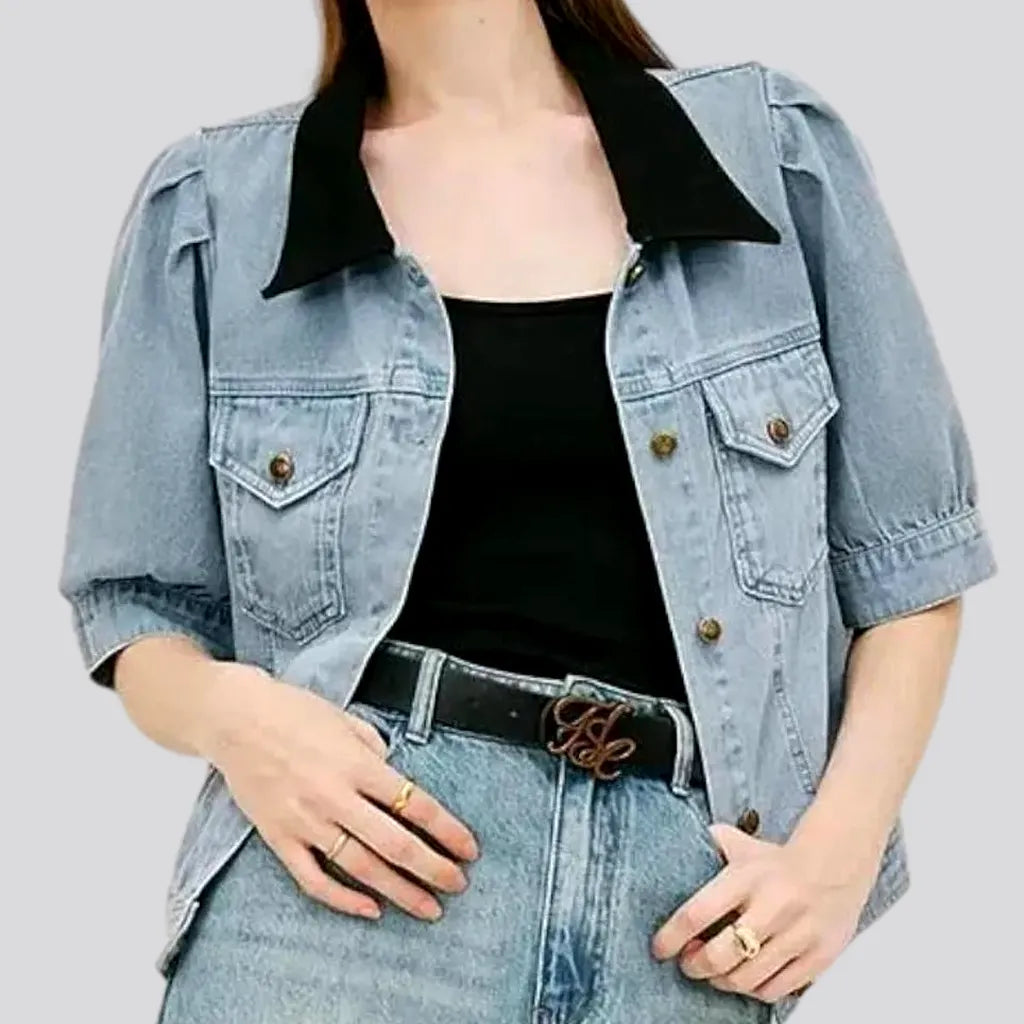 Chic Casual Wardrobe Essentials Light oversized casual women's denim jacket
