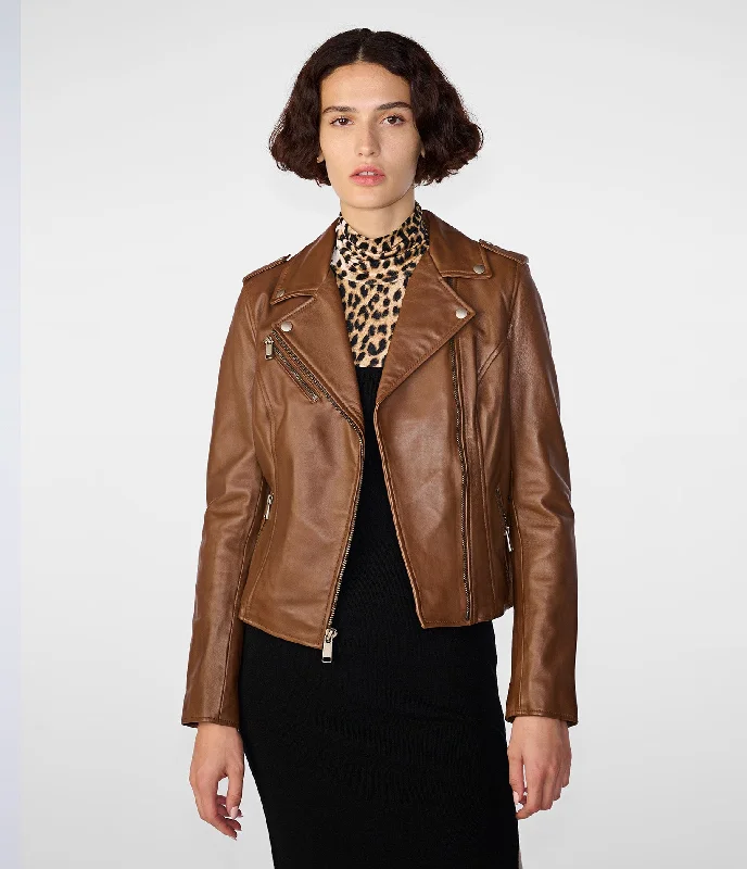 Charming Women's Clothes For Special Events Madeline Asymmetrical Leather Jacket