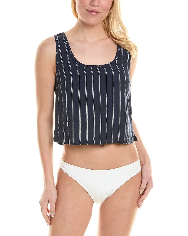 Women's Luxury Garments Onia Open Back Linen Tank