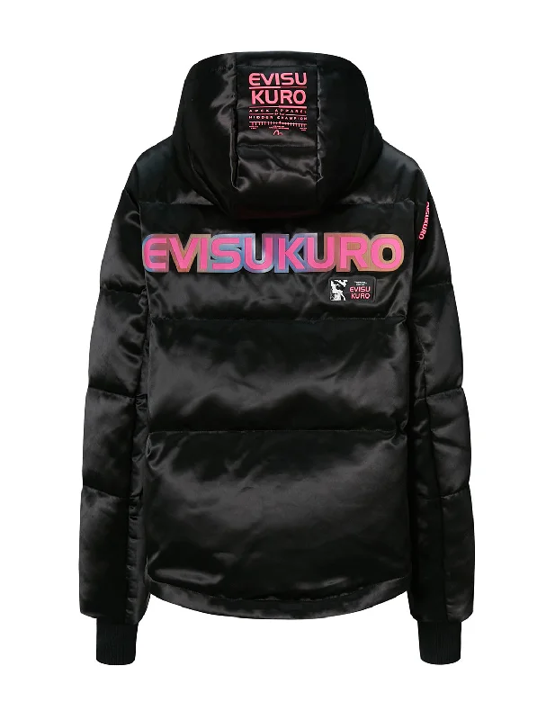Women's Activewear Outfit Gradient Logo Print Cropped Down Jacket
