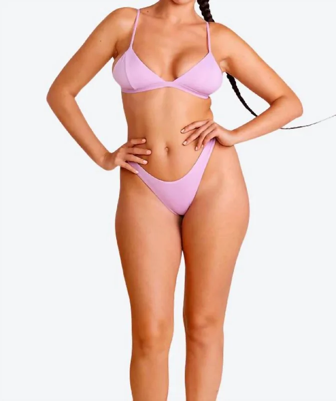 Bold and Elegant Women's Fashion Valentina Triangle Top In Lilac