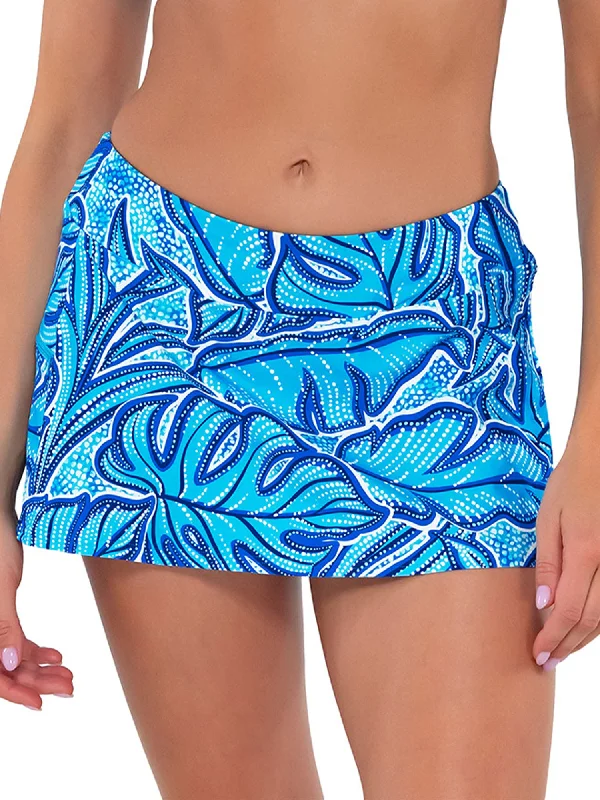 Best Boutiques Online Sunsets Women's Printed Sporty Skirted Bikini Bottom