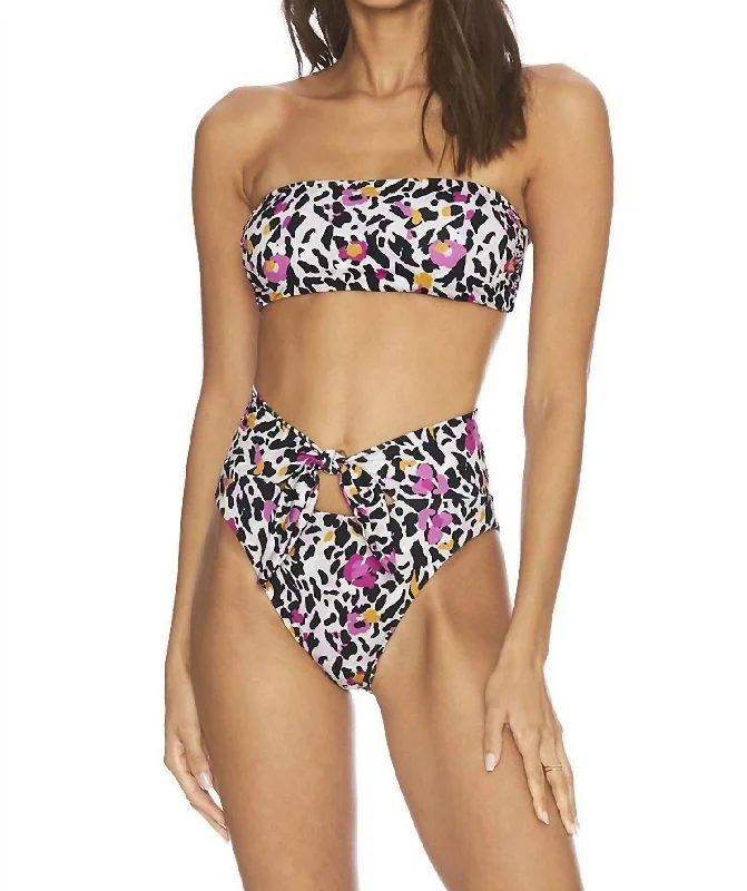 Exclusive Women's Fashion Collection Kelsey Bikini Top In Floral Leopard