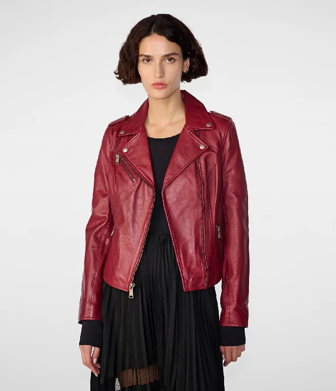 Women's Clothing For Work Madeline Asymmetrical Leather Jacket