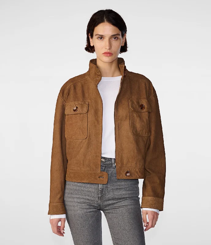 High-Quality Women's Fashion Dresses Leslie Cropped Moto Jacket