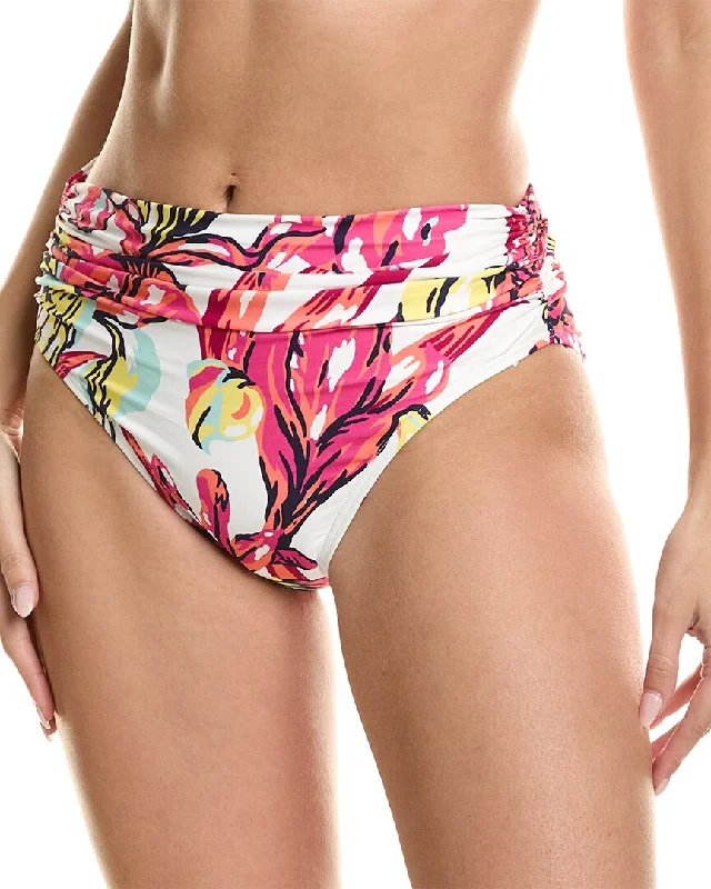 Casual Women's Clothing Carmen Marc Valvo Shirred Waist Bikini Bottom